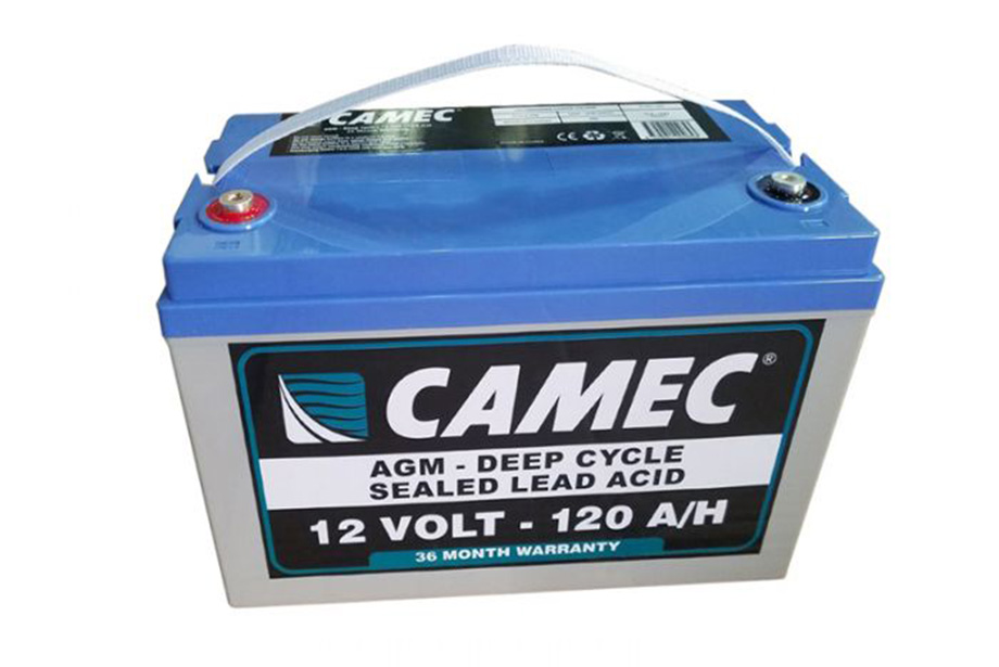 Bred rækkevidde sand Direkte Camec - 120amp AGM Deep cycle Battery